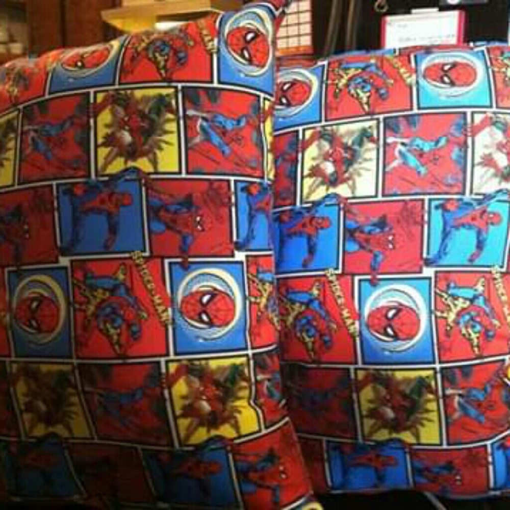Set of (2) Spiderman Throw Pillows